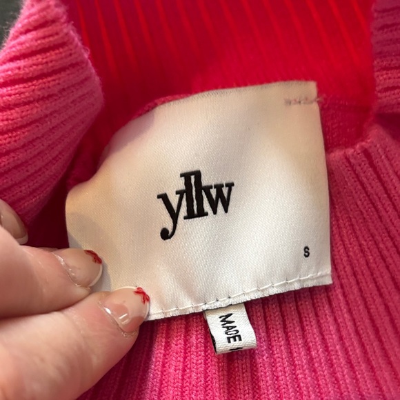 Yllw the Label Pink Coco Long Sleeve Sweater Dress - Picture 2 of 11